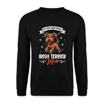 Irish Terrier Mom - Unisex Sweatshirt - black - Front - Alina (178cm) & Michal (187cm)
