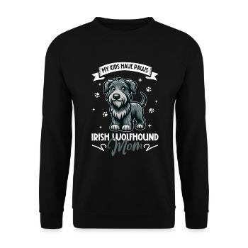 Maman Irish Wolfhound - Sweat-shirt Unisexe - noir - Devant - Alina (178cm) & Michal (187cm)