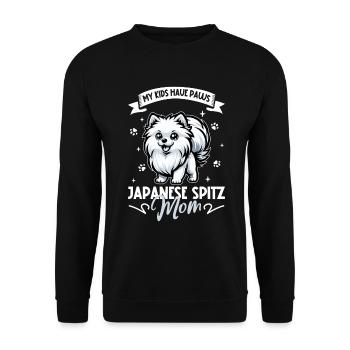 Maman Spitz Japon - Sweat-shirt Unisexe - noir - Devant - Alina (178cm) & Michal (187cm)