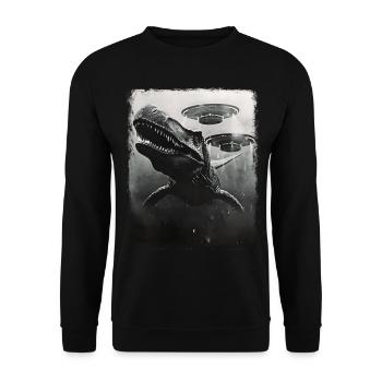 Mosasaure Dinosaure OVNI Alien Alien Se - Sweat-shirt Unisexe - noir - Devant - Alina (178cm) & Michal (187cm)