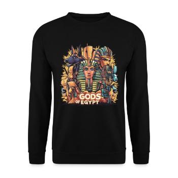 Götter der Magie Ägypten - Unisex Pullover - Schwarz - Vorne - Alina (178cm) & Michal (187cm)