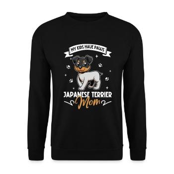 Japanischer Terrier Mama - Unisex Pullover - Schwarz - Vorne - Alina (178cm) & Michal (187cm)