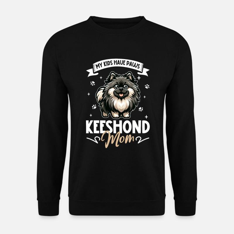 Maman Wolfspitz - Sweat-shirt Unisexe - noir