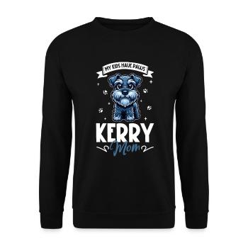 Kerry Blue Terrier Mama - Unisex Pullover - Schwarz - Vorne - Alina (178cm) & Michal (187cm)