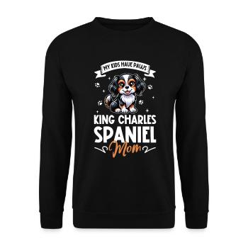 King Charles Spaniel Mom - Unisex Sweatshirt - black - Front - Alina (178cm) & Michal (187cm)