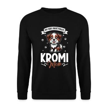 Kromfohrländer Mama - Unisex Pullover - Schwarz - Vorne - Alina (178cm) & Michal (187cm)