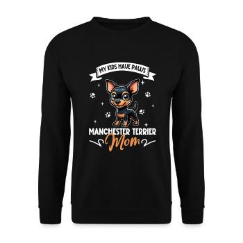 Manchester Terrier Mom - Unisex Sweatshirt - black - Front - Alina (178cm) & Michal (187cm)