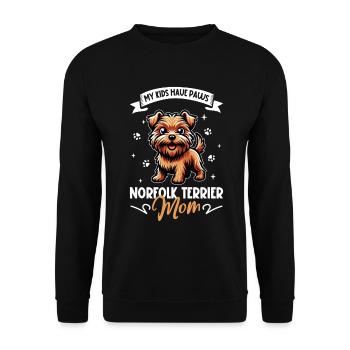 Norfolk Terrier Mom - Unisex Sweatshirt - black - Front - Alina (178cm) & Michal (187cm)