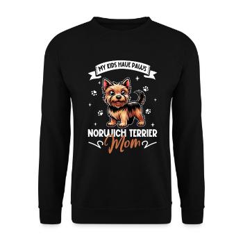 Maman Norwich Terrier - Sweat-shirt Unisexe - noir - Devant - Alina (178cm) & Michal (187cm)