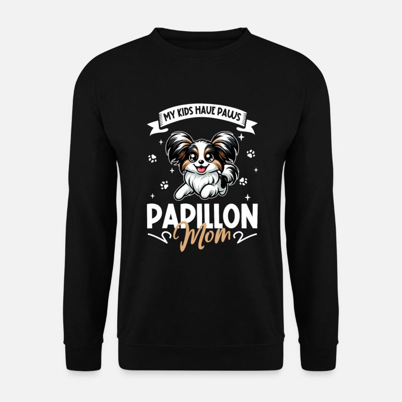 Continental Miniature Spaniel Mama - Unisex Sweatshirt - black