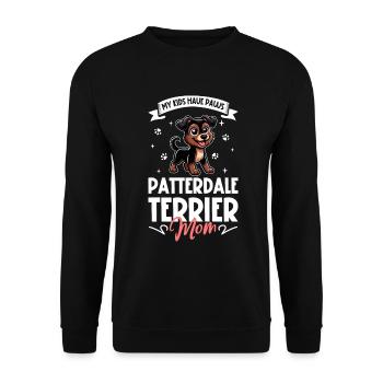 Patterdale Terrier Mama - Unisex Pullover - Schwarz - Vorne - Alina (178cm) & Michal (187cm)