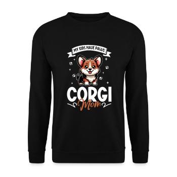 Welsh Corgi Pembroke Mom - Unisex Sweatshirt - black - Front - Alina (178cm) & Michal (187cm)