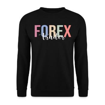 Trader Forex Trading Investisseur en Bourse - Sweat-shirt Unisexe - noir - Devant - Alina (178cm) & Michal (187cm)