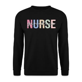 Genetik-Krankenschwester Genetische Pflegeberateri - Unisex Pullover - Schwarz - Vorne - Alina (178cm) & Michal (187cm)
