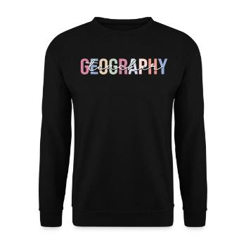 Geography teacher Geographer - Unisex Sweatshirt - black - Front - Alina (178cm) & Michal (187cm)
