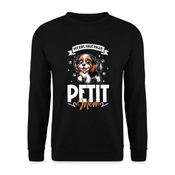 Petit Basset Griffon Vendéen Mama - Unisex Pullover - Schwarz - Vorne - Alina (178cm) & Michal (187cm)