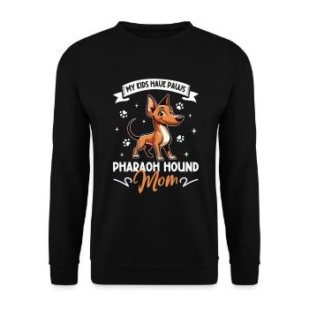 Pharaoh Dog Mom - Unisex Sweatshirt - black - Front - Alina (178cm) & Michal (187cm)