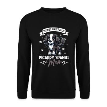 Epagneul Picard Mama - Unisex Sweatshirt - black - Front - Alina (178cm) & Michal (187cm)