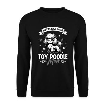 Toy Poodle Mom - Unisex Sweatshirt - black - Front - Alina (178cm) & Michal (187cm)