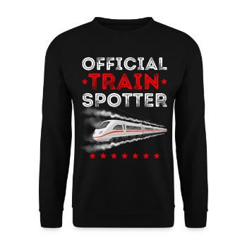 Official Train Spotter - Unisex Sweatshirt - black - Front - Alina (178cm) & Michal (187cm)