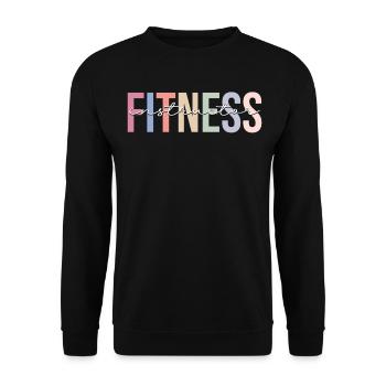 Fitness Trainers Fitness Trainers Gym Workou - Unisex Sweatshirt - black - Front - Alina (178cm) & Michal (187cm)