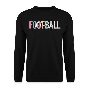 Flag Football Coach Team Trainer - Unisex Sweatshirt - black - Front - Alina (178cm) & Michal (187cm)