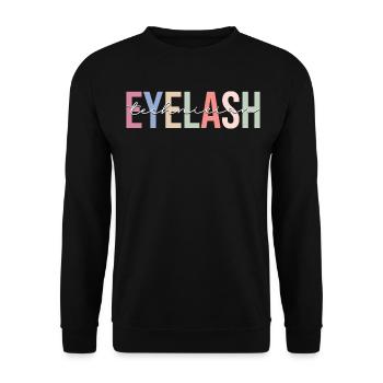 Wimperntechniker Lash Tech - Sweat-shirt Unisexe - noir - Devant - Alina (178cm) & Michal (187cm)