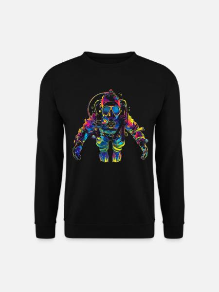 Sporttauchen Taucher Popart - Unisex Pullover - Schwarz