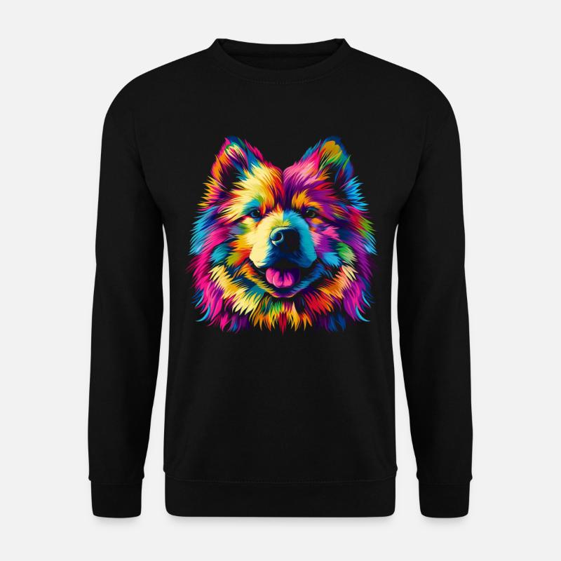 Samojeden Hund Popart - Unisex Pullover - Schwarz