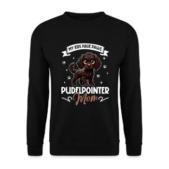 Pudelpointer Mama - Unisex Pullover - Schwarz - Vorne - Alina (178cm) & Michal (187cm)