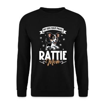 Rat Terrier Mama - Unisex Pullover - Schwarz - Vorne - Alina (178cm) & Michal (187cm)