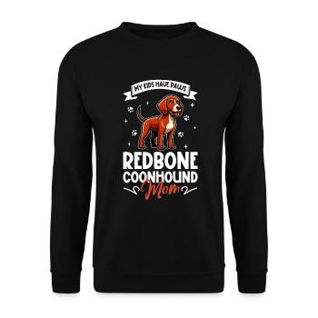 Redbone Coonhound Mom - Unisex Sweatshirt - black - Front - Alina (178cm) & Michal (187cm)