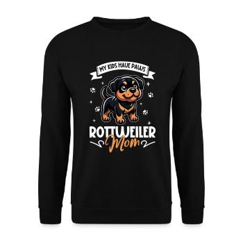 Rottweiler Mama - Unisex Pullover - Schwarz - Vorne - Alina (178cm) & Michal (187cm)