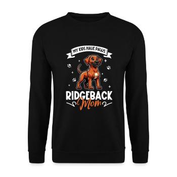 Rhodesian Ridgeback Mom - Unisex Sweatshirt - black - Front - Alina (178cm) & Michal (187cm)