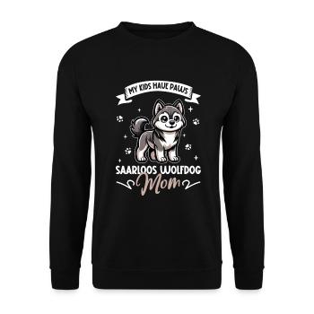 Saarloos Loup Maman Chien - Sweat-shirt Unisexe - noir - Devant - Alina (178cm) & Michal (187cm)