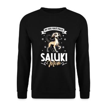 Saluki Mom - Unisex Sweatshirt - black - Front - Alina (178cm) & Michal (187cm)