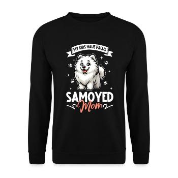 Samoyed Mom - Unisex Sweatshirt - black - Front - Alina (178cm) & Michal (187cm)