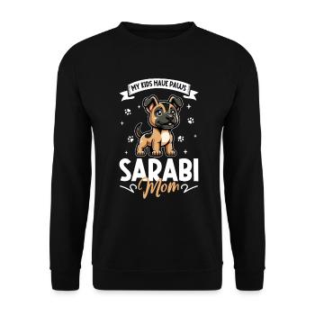 Zentral persischer Hirtenhund Qhadrejooni Mama - Unisex Pullover - Schwarz - Vorne - Alina (178cm) & Michal (187cm)