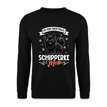 Schipperke Mama - Unisex Pullover - Schwarz - Vorne - Alina (178cm) & Michal (187cm)
