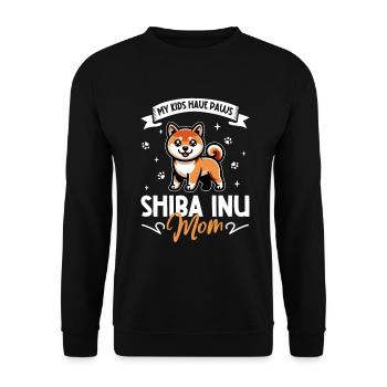 Shiba Inu Mama - Unisex Pullover - Schwarz - Vorne - Alina (178cm) & Michal (187cm)