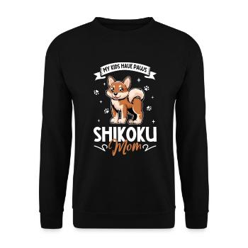 Shikoku Mama - Unisex Sweatshirt - black - Front - Alina (178cm) & Michal (187cm)