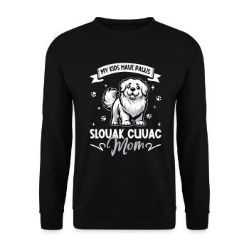 Slovensky cuvac mom - Unisex Sweatshirt - black - Front - Alina (178cm) & Michal (187cm)