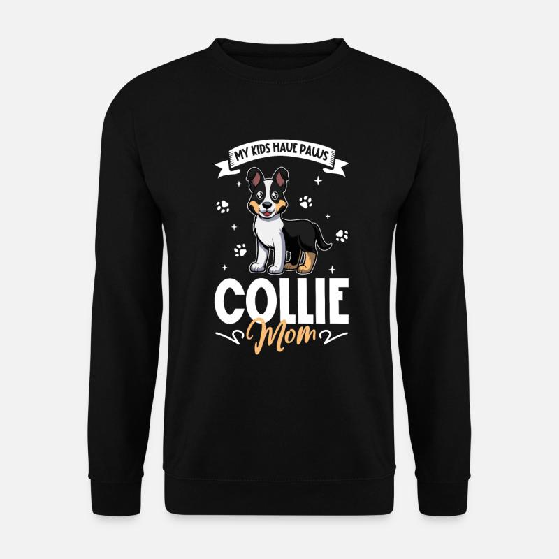 Short-haired collie mom - Unisex Sweatshirt - black