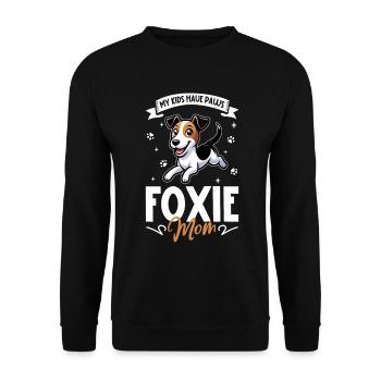 Glatthaar-Foxterrier Mama - Unisex Pullover - Schwarz - Vorne - Alina (178cm) & Michal (187cm)