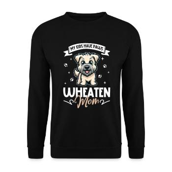 Irish Soft Coated Wheaten Terrier Mama - Unisex Pullover - Schwarz - Vorne - Alina (178cm) & Michal (187cm)