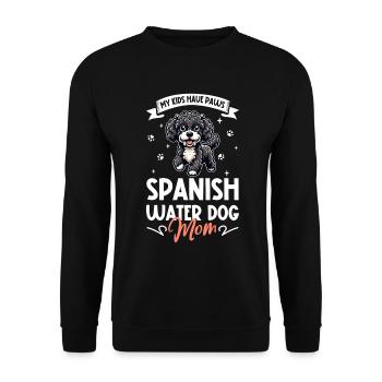 Spanish Water Dog Mom - Unisex Sweatshirt - black - Front - Alina (178cm) & Michal (187cm)