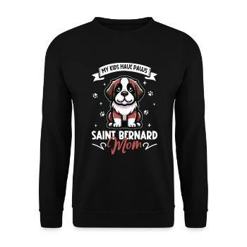 Maman Saint-Bernard - Sweat-shirt Unisexe - noir - Devant - Alina (178cm) & Michal (187cm)