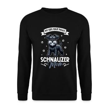 Schnauzer Mama - Unisex Pullover - Schwarz - Vorne - Alina (178cm) & Michal (187cm)