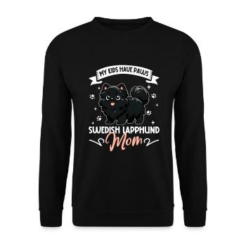 Schwedischer Lapphund Mama - Unisex Pullover - Schwarz - Vorne - Alina (178cm) & Michal (187cm)