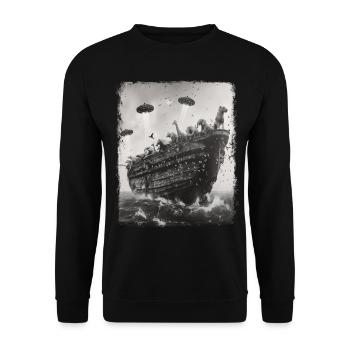 Arche de Noé Chrétien OVNI Alien Alien Sel - Sweat-shirt Unisexe - noir - Devant - Alina (178cm) & Michal (187cm)